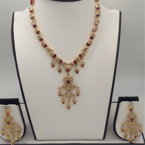 White And Brown CZ Stones Necklace Set JNC00