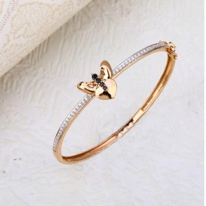 18 carat rose gold kada ladies bracelet RH-LB