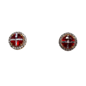 18K Gold Round Shape Modern Earrings MGA - BT