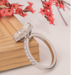 2.89ct Radiant Moissanite Lovely Diamond Ring