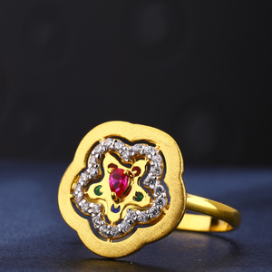 22kt gold women's exclusive cz  ring lr749