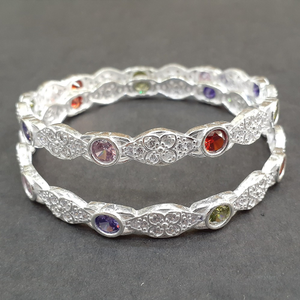 Fancy 92.5 silver bangle
