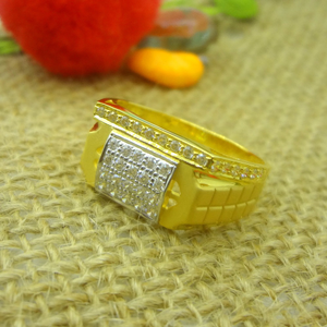 Fashionable simple 22 kt gold gents ring