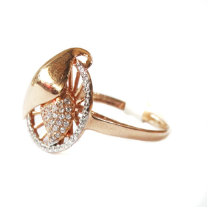 18k rose gold round shape ring mga - rgr0033