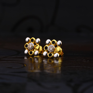 22kt Gold Designer Solitare Earrings LSE192