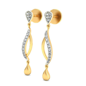 Gold unique earring ber 049