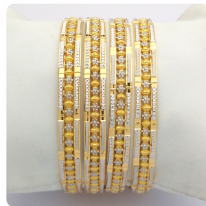 GOLD HALLMARK PLAIN LASER BANGLE - SLJ1128