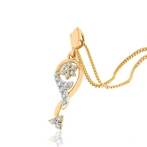 LADIES GOLD DIAMOND PENDENT