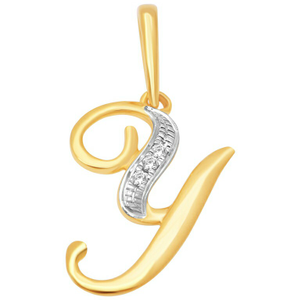18k gold real diamond pendant mga - rp0025
