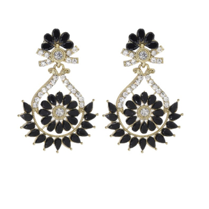 Black & White  Stone Artificial Earring 