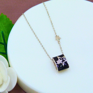 Star In Black 925 Silver Chain Set