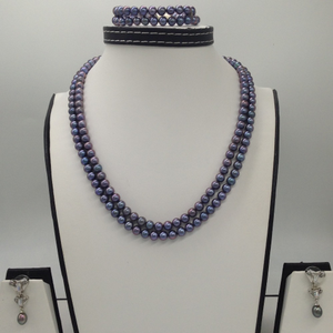 Freshwater Grey Round 2&nbsp;Lines Pearls Full&nbsp;S