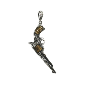 925 Sterling Silver Gun Pendant MGA - PDS0064