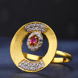 22CT Gold CZ Diamond Women's Ring LR700