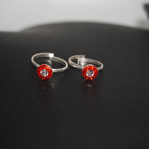925 Silver Lightweight Color Stone Bichiya 14