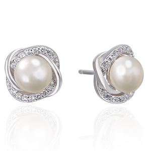 925 silver pearl earrings