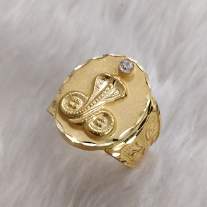916 gold fancy gent's goga maharaj ring