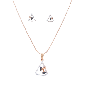 Seamless circular diamond pendant and earring