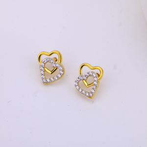 22k gold exclusive heart shape ladies earring