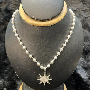 925 Silver Surya Design Pendant Set