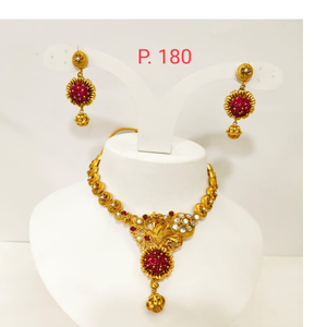 Gold Plated Flower Design choker style Neckla