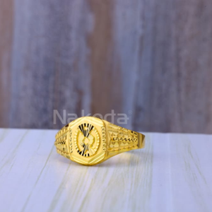 22KT Gold Hallmark Stylish Mens Plain Ring MP