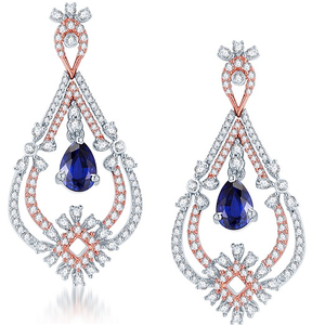 Designer Diamond Vertical Earring