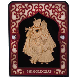 Shree Radha Krishnaji Frame In 24K Gold Leaf 