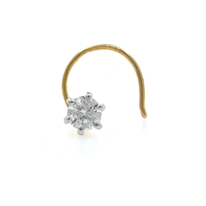 18kt / 750 yellow gold classic single 0.13 ct