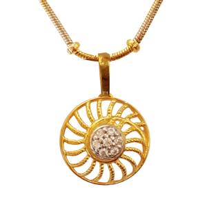 Solid 18 Kt Yellow Gold White Cubic Zirconia 