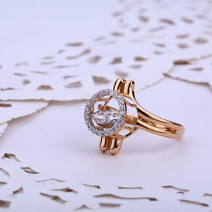 18kt rose gold hallmark delicate ladies ring 