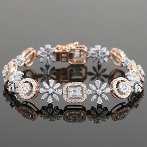 18kt gold classic diamond bracelet