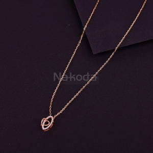 750 Rose Gold CZ Hallmark Classic Tanmaniya R