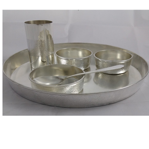 Pure Silver Thali Style Dinner Set