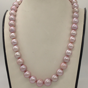 Pink Adison Round Pearls Single&nbsp;Layer Mala&nbsp;