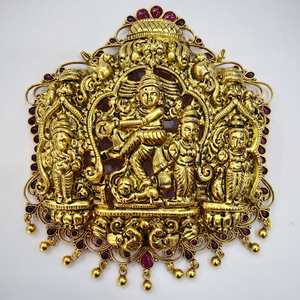 Pure Silver Pendant of Natraj In Fine Nakash 
