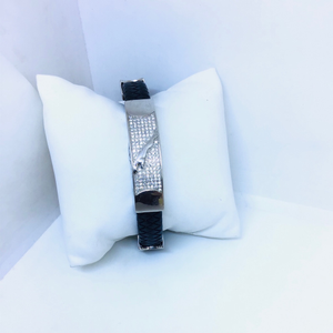 925 FANCY LATHER BRACELET