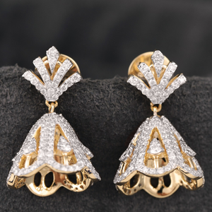 18kt jumki diamond earrings
