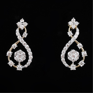18kt designer diamond drops earrings