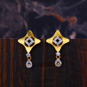 Ladies gold earrings-lfe134