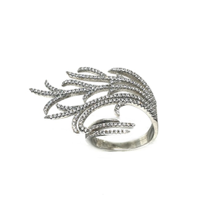 925 Sterling Silver Modern Style Ring MGA - L