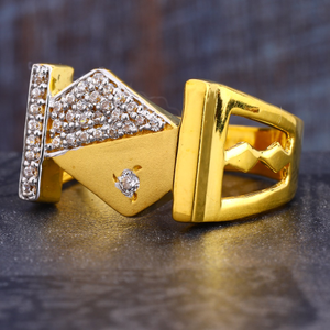 22ct gold exclusive cz  men's ring mr645