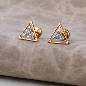 18 carat rose gold stylish earrings RH-LE603