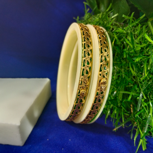 22kt 2Pis Fancy Gold Plastic Chudi