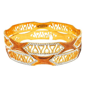 1 gram gold forming rose plated 2 piece bangl