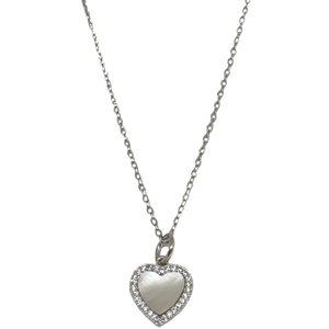 Heart Shape Pendant With Chain In 925 Sterlin