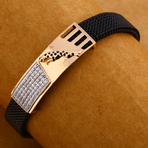 18kt rose gold  gentlemens classic leather br