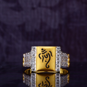 22 carat gold ganesha symbol gents rings RH-G