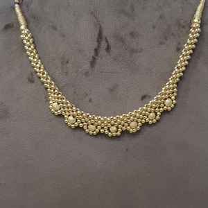 916 Gold Plain Cocktail Handmade Necklace SJJ