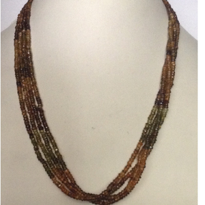 Natural Brown Petro Faceted Round Beeds 4 Lay